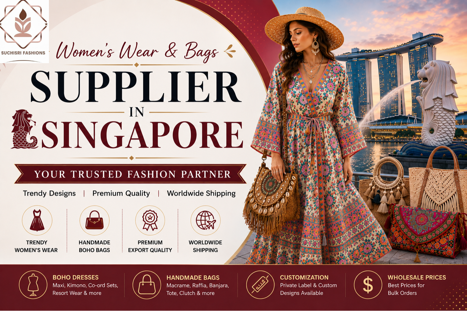 Best Womens Wear and Bags Supplier in Singapore | Suchisri Fashions
